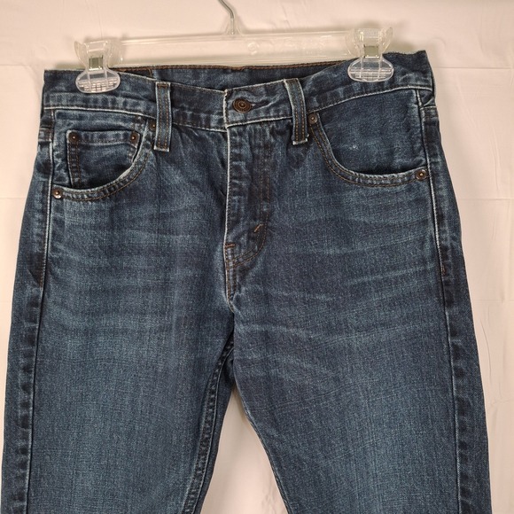 Levis‎ 527 Jeans Mens 29x30 Blue Bootcut American Preppy Dark Wash Denim Wiskars - Picture 1 of 14